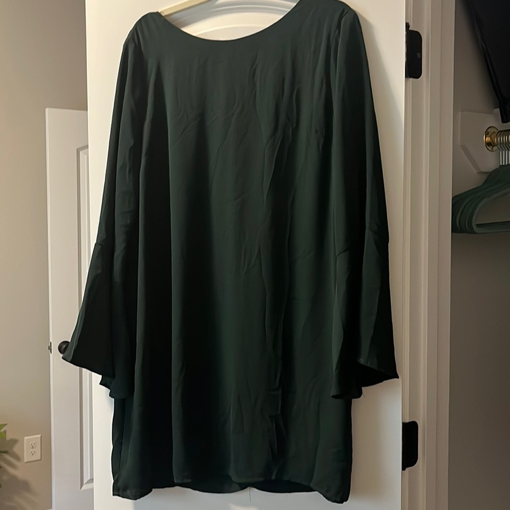 Charlotte Russe Green Long Sleeve Dress